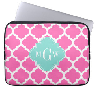 Capa Para Notebook Rosa Quente2 Wt marroquino #5 Turquoise 3 Init Mon