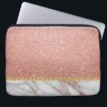 Capa Para Notebook Rosa Rosa Rosa Rosa Rosa Dourada, Brilhante e Márm<br><div class="desc">Rosa rosa rosa Dourada Faux Glitter e Sparkle Elegant Marble Stone Capa.</div>