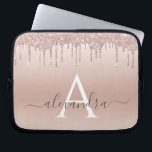 Capa Para Notebook Rosa Rosa Rosa Rosa Rosa Dourada, Brilhante e Mono<br><div class="desc">Rosa rosa rosa Dourada Faux Glitter e Sparkle Elegant Monograma Case. Esse caso pode ser personalizado para incluir seu nome inicial e próprio.</div>