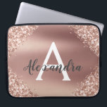Capa Para Notebook Rosa Rosa Rosa Rosa Rosa Dourada, Brilhante e Mono<br><div class="desc">Rosa Rosa Rosa Rosa Dourada,  Brilhante e Miniatura Metálica Elegante de Folhas Espelhadas. Esse caso pode ser personalizado para incluir seu nome inicial e próprio.</div>
