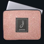 Capa Para Notebook Rosa Rosa Rosa Rosa Rosa Dourada, Brilhante e Mono<br><div class="desc">Rosa rosa rosa Dourada Faux Glitter e Sparkle Elegant Monograma Case. Esse caso pode ser personalizado para incluir seu nome inicial e próprio.</div>