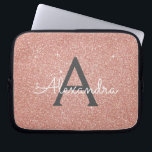 Capa Para Notebook Rosa Rosa Rosa Rosa Rosa Dourada, Brilhante e Mono<br><div class="desc">Rosa rosa rosa Dourada Faux Glitter e Sparkle Elegant Monograma Case. Este caso pode ser personalizado para incluir seu nome inicial e próprio e fazer um excelente doce 16 ou presente de Natal.</div>