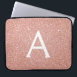 Capa Para Notebook Rosa Rosa Rosa Rosa Rosa Dourada, Brilhante e Mono<br><div class="desc">Rosa rosa rosa Dourada Faux Glitter e Sparkle Elegant Monograma Case. Esse caso pode ser personalizado para incluir seu nome inicial e próprio.</div>