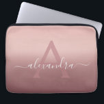 Capa Para Notebook Rosa Rosa Rosa Rosa Rosa Dourada Gradiente Mongram<br><div class="desc">Rosa Rosa Rosa Rosa Rosa Rosa Dourada Mongrama Gradiente Elegante Monograma Laptop Computador. Este caso monograma pode ser personalizado para incluir seu nome inicial e próprio.</div>
