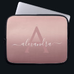 Capa Para Notebook Rosa Rosa Rosa Rosa Rosa Dourada Gradiente Mongram<br><div class="desc">Rosa Rosa Rosa Rosa Rosa Rosa Dourada Mongrama Gradiente Elegante Monograma Laptop Computador. Este caso monograma pode ser personalizado para incluir seu nome inicial e próprio.</div>