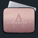 Capa Para Notebook Rosa Rosa Rosa Rosa Rosa Dourada Gradiente Mongram<br><div class="desc">Rosa Rosa Rosa Rosa Rosa Rosa Dourada Mongrama Gradiente Elegante Monograma Laptop Computador. Este caso monograma pode ser personalizado para incluir seu nome inicial e próprio.</div>