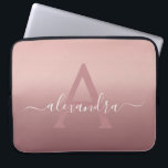 Capa Para Notebook Rosa Rosa Rosa Rosa Rosa Dourada Gradiente Mongram<br><div class="desc">Rosa Rosa Rosa Rosa Rosa Rosa Dourada Mongrama Gradiente Elegante Monograma Laptop Computador. Este caso monograma pode ser personalizado para incluir seu nome inicial e próprio.</div>