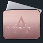 Capa Para Notebook Rosa Rosa Rosa Rosa Rosa Dourada Gradiente Mongram<br><div class="desc">Rosa Rosa Rosa Rosa Rosa Rosa Dourada Mongrama Gradiente Elegante Monograma Laptop Computador. Este caso monograma pode ser personalizado para incluir seu nome inicial e próprio.</div>