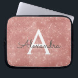 Capa Para Notebook Rosa Rosa Rosa Rosa Rosa Dourada Sparkle Modern Mo<br><div class="desc">Rosa Rosa Rosa Rosa Dourada Sparkle Modern Monogramas Capa. Esta capa pode ser personalizada para incluir seu nome inicial e próprio.</div>