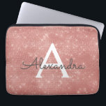 Capa Para Notebook Rosa Rosa Rosa Rosa Rosa Dourada Sparkle Modern Mo<br><div class="desc">Rosa Rosa Rosa Rosa Dourada Sparkle Modern Monogramas Capa. Esta capa pode ser personalizada para incluir seu nome inicial e próprio.</div>