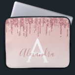 Capa Para Notebook Rosa Rosa Rosa Rosa Rosa Ouro, Brilhante Monograma<br><div class="desc">Cor-de-rosa-pincelado - Rosa Dourada,  brilho de popa fina e cinza Elegante monograma,  caixa de Laptop ou Capa para computador giro-catita. Este caso pode ser personalizado para incluir o nome do script de assinatura.</div>