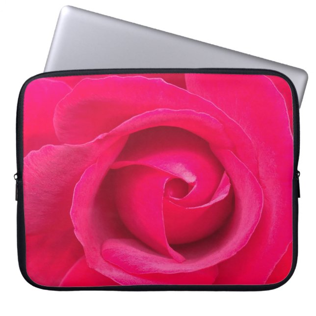Capa Para Notebook Rosa Rosa Rosa Vermelha Romântica (Frente)