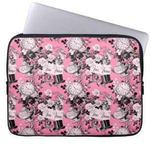 Capa Para Notebook Rosa Vintage Alice Teatime