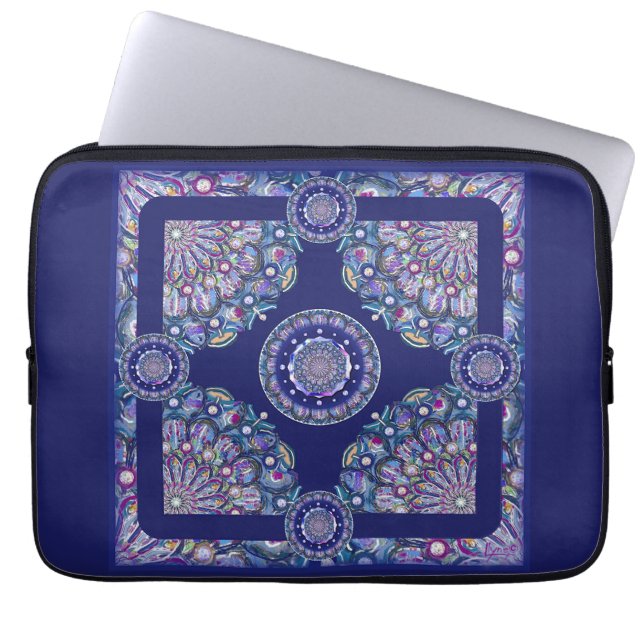 Capa Para Notebook Rosace Azul (Frente)