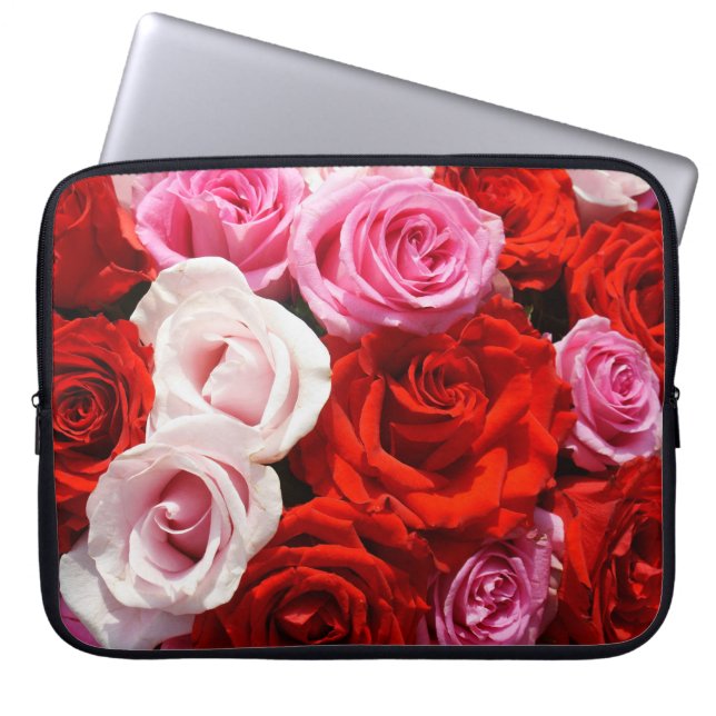 Capa Para Notebook Rosas bolsa de laptop de 15" (Frente)