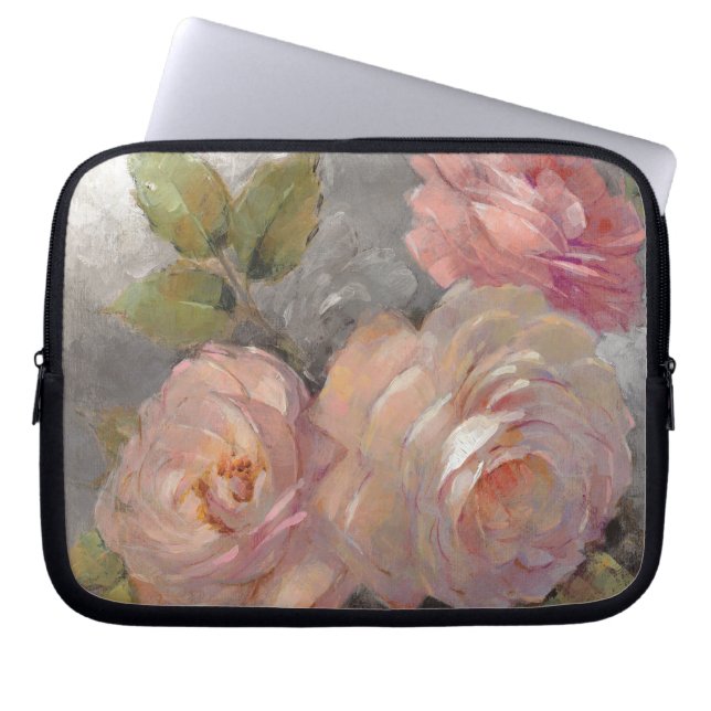 Capa Para Notebook Rosas com cinzas (Frente)