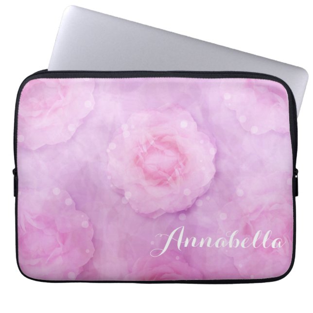 Capa Para Notebook Rosas de Aquarela (Frente)