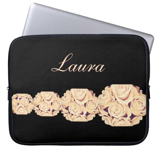 Capa Para Notebook Rosas do Luxury Vintage personalizados (Frente)