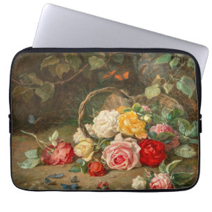Capa Para Notebook Rosas em uma cesta - Josef Neugebauer