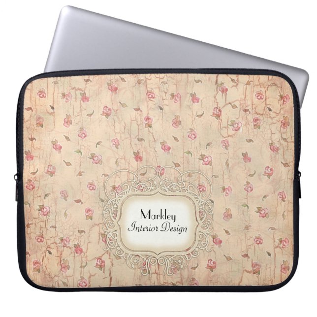 Capa Para Notebook Rosas Modernos De Arte Vintage Tea Mantiveram Crac (Frente)