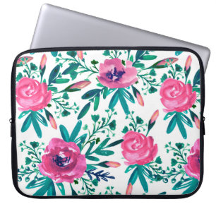 Capa Para Notebook Rosas Rosa Bonitas Com Buds E Folhas Verdes
