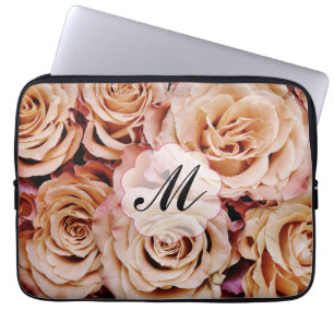 Capa Para Notebook Rosas Rosa Rosa Rosa, Bolsa de laptop Monograma Pe