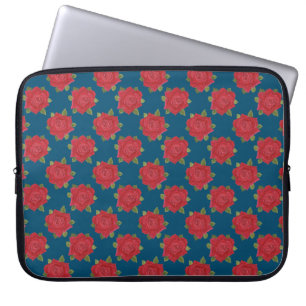 Capa Para Notebook Rosas vermelhas chic na Bolsa de laptop de Neopren