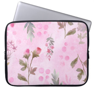 Capa Para Notebook Rosebuds, bolinhas: floral de verão.