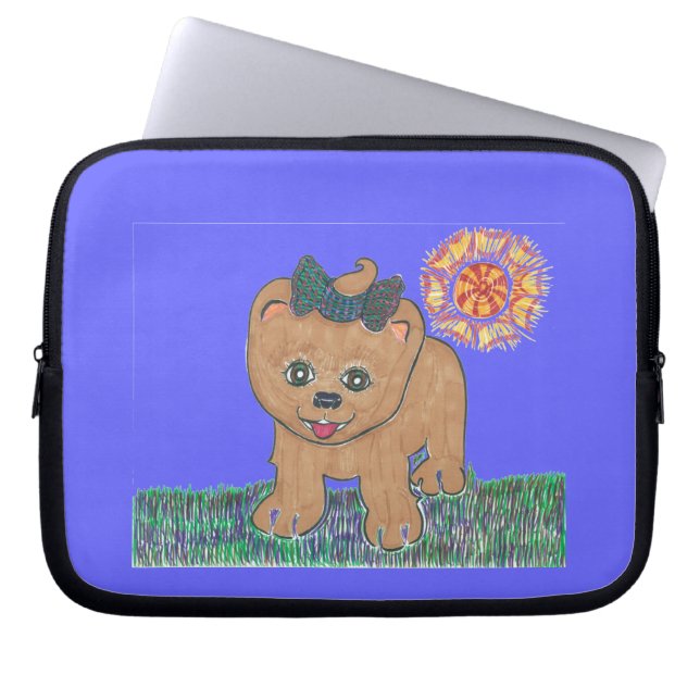 Capa Para Notebook Rosie o filhote de cachorro de Pomeranian (Frente)