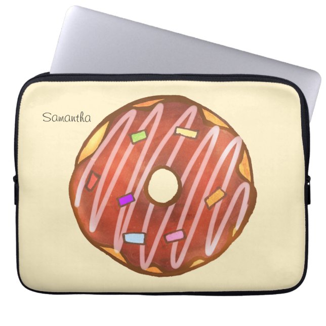 Capa Para Notebook Rosquinha de espiral de chocolate (Frente)