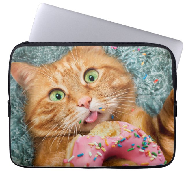 Capa Para Notebook Rosquinha para alimentação de gatos (Frente)