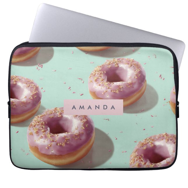 Capa Para Notebook Rosquinhas e borrachas de Pastel Cute Personalizad (Frente)