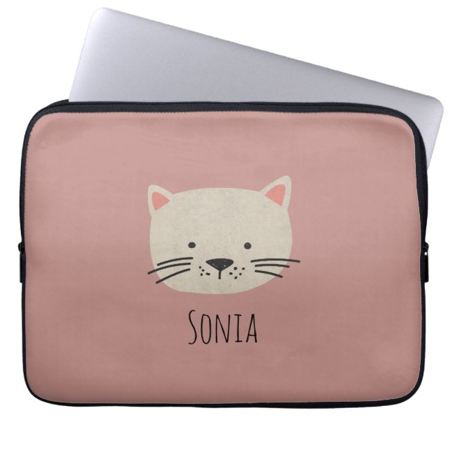 Capa Para Notebook Rosto de Gatos Brancos (Frente)