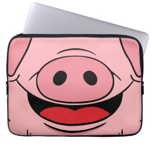 Capa Para Notebook Rosto de Suínos