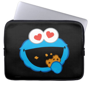 Capa Para Notebook Rosto Sorridente de Biscoito com Olhos em Forma de
