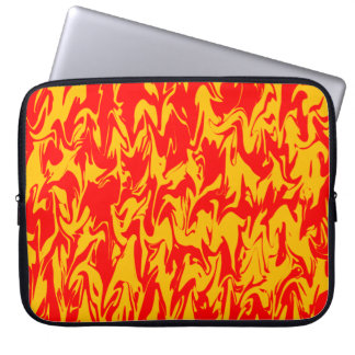 Capa Para Notebook Roteiro de Abstrato vermelho e amarelo