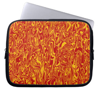 Capa Para Notebook Roteiro de Abstrato vermelho e amarelo