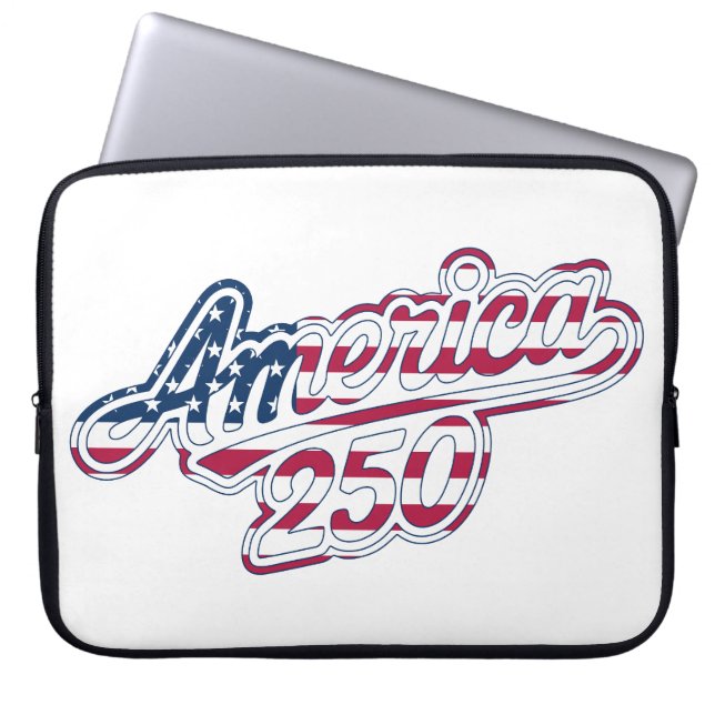 Capa Para Notebook Roteiro de Bandeira América 250 Semiquincentenário (Frente)