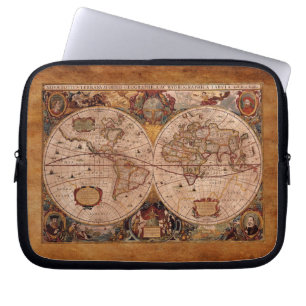 Capa Para Notebook Roteiro do Velho Mundo de Henricus Hondius, 1630