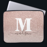 Capa Para Notebook Roteiro Dourado do monograma da faísca do brilho<br><div class="desc">Capa Dourado do computador do roteiro do monograma da faísca do brilho do rosa do rosa</div>