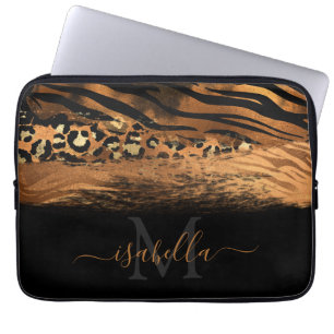 Capa Para Notebook Roteiro Moderno De Cobre De Diversão Girly Monogr