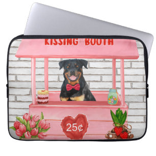 Capa Para Notebook Rottweiler Dia de os namorados Cachorro Beijo