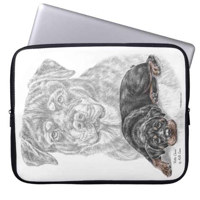 Capa Para Notebook Rottweiler Dog Art (Frente)