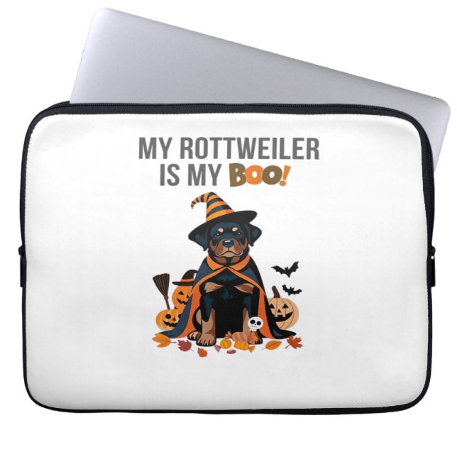Capa Para Notebook Rottweiler Halloween Figurume Meu Rottweiler é Meu (Frente)