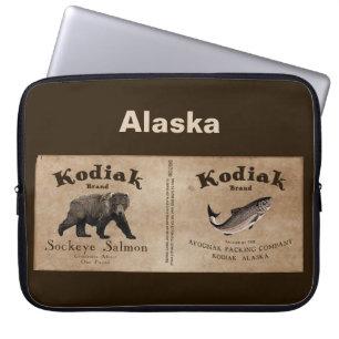 Capa Para Notebook Rótulo de Salmão Vintage Kodiak