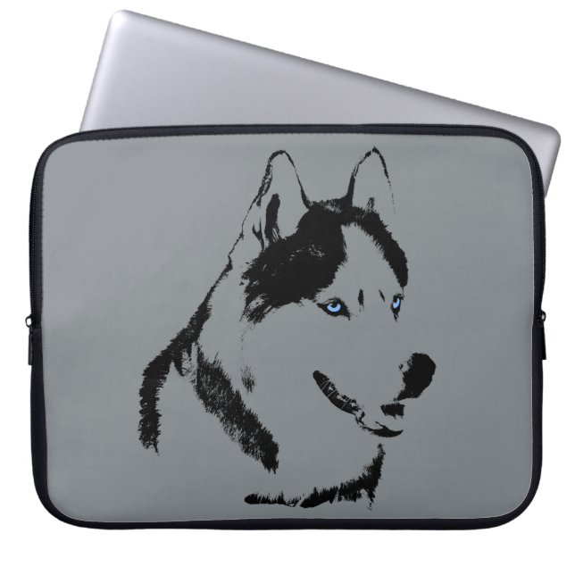 Capa Para Notebook Rouco Laptop Siberian Husky Malamute Gifts (Frente)
