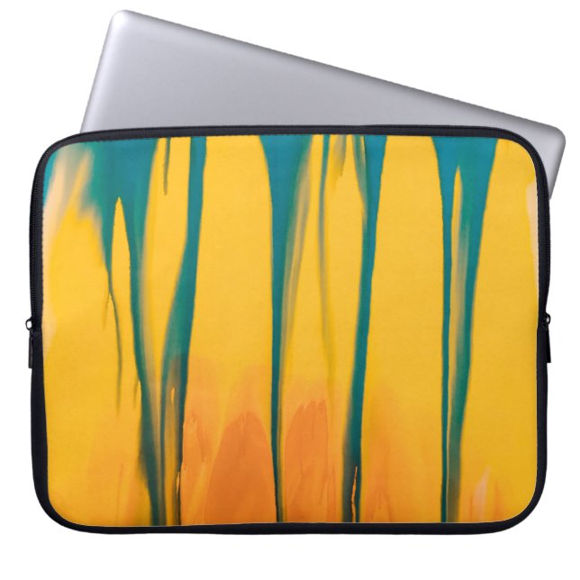 Capa Para Notebook Roupa AMARELO E AZUL (Frente)