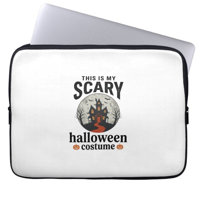 Capa Para Notebook Roupa Assustadora de Halloween Casa Assombrada Des (Frente)