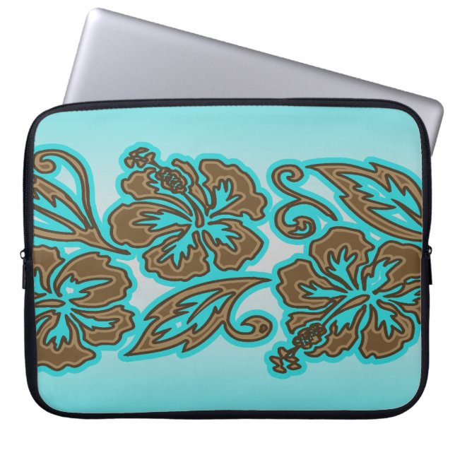 Capa Para Notebook Roupa de mergulho havaiano do neopreno do hibiscus (Frente)