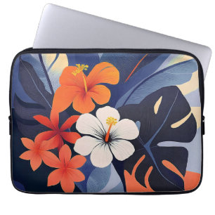 Capa Para Notebook Roupa de Neoprene de Hibisco Havaiano Moderno de M